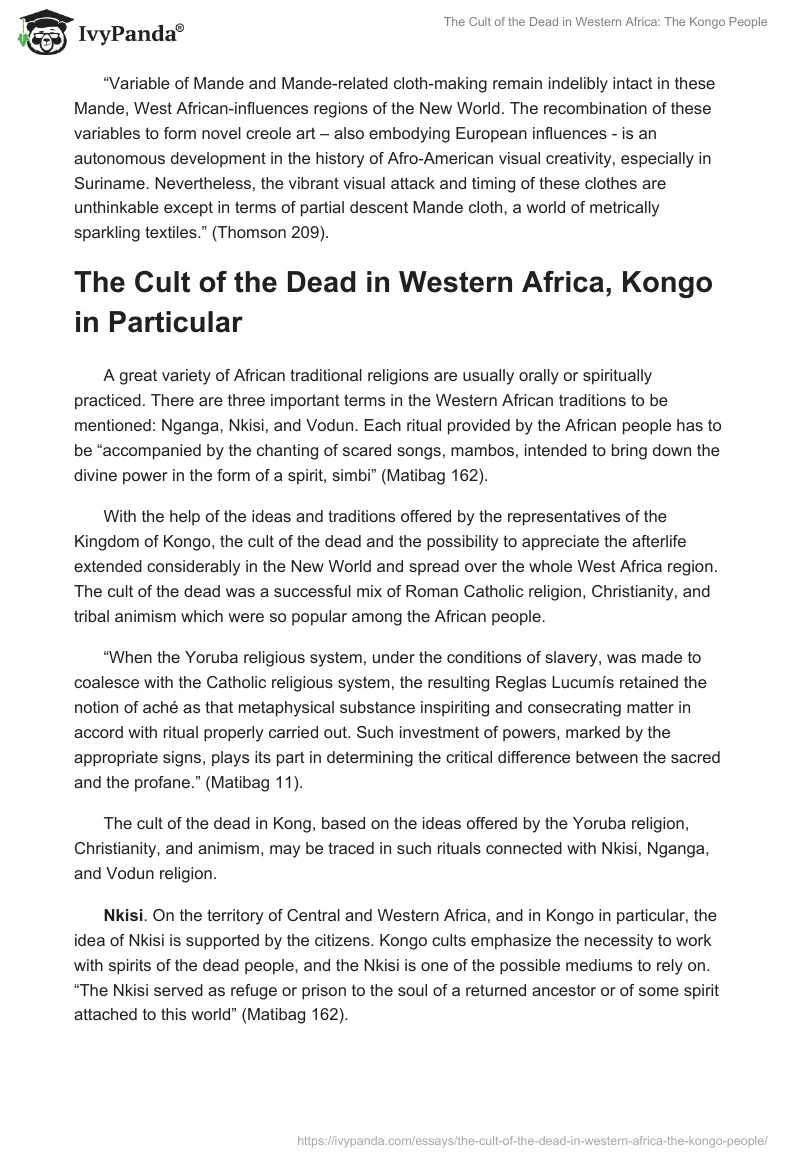 The Cult of the Dead in Western Africa: The Kongo People. Page 3