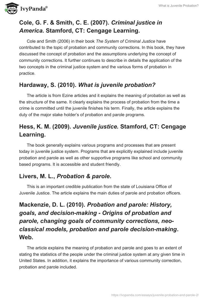 What is Juvenile Probation?. Page 2