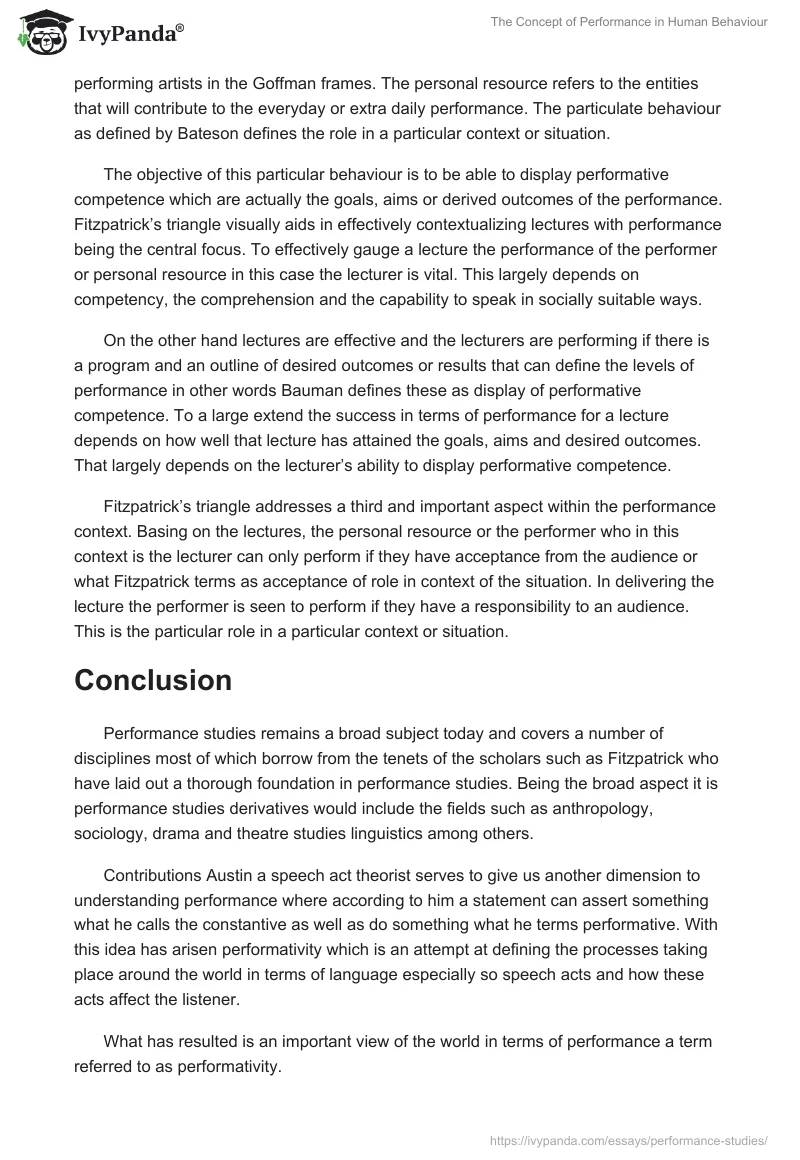 The Concept of Performance in Human Behaviour. Page 3