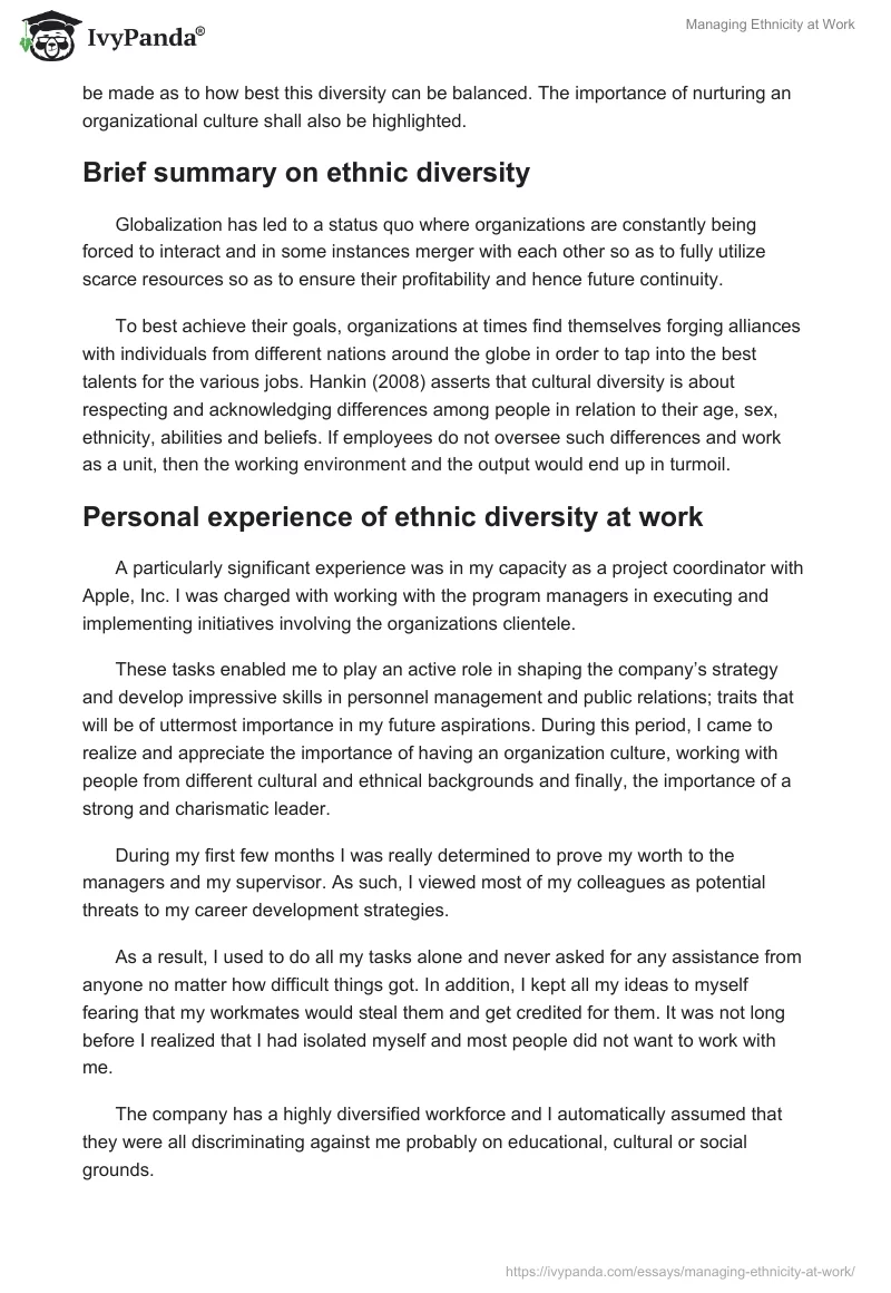 Managing Ethnicity at Work. Page 2