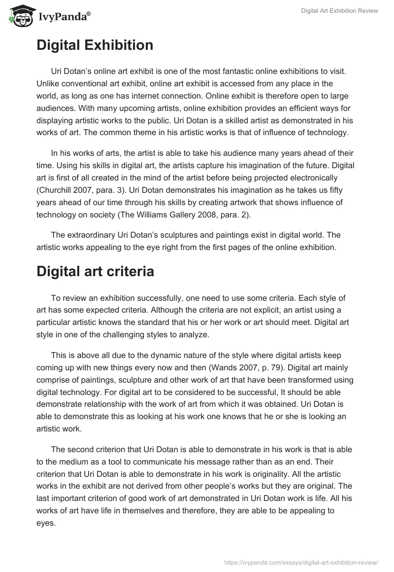 Digital Art Exhibition Review. Page 2