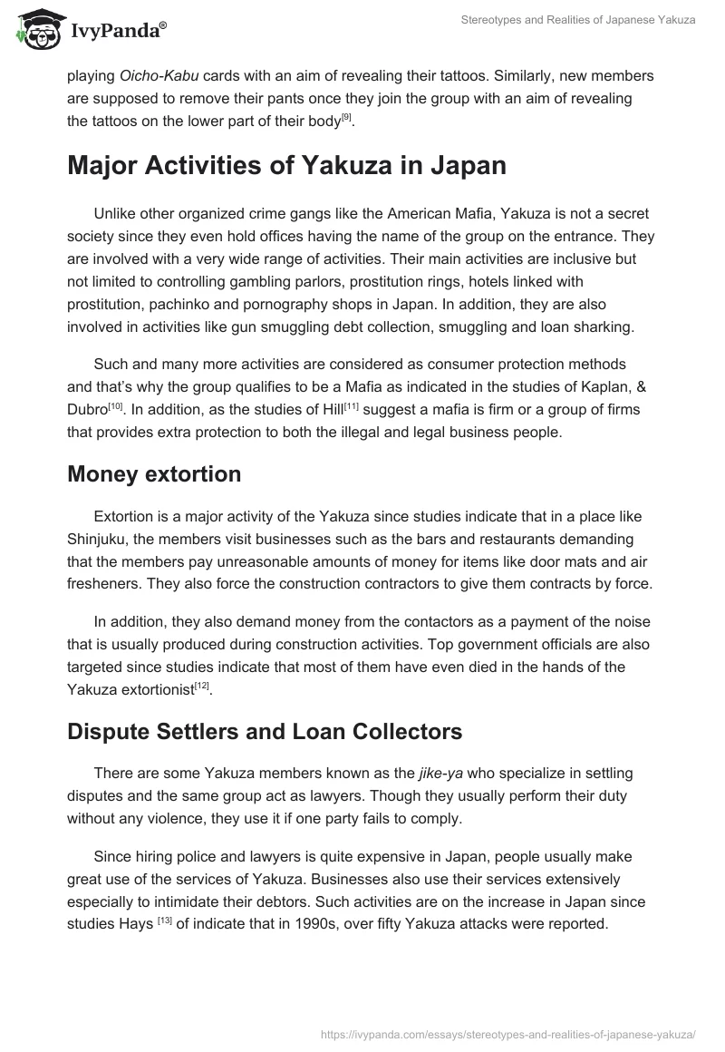 Stereotypes and Realities of Japanese Yakuza. Page 4