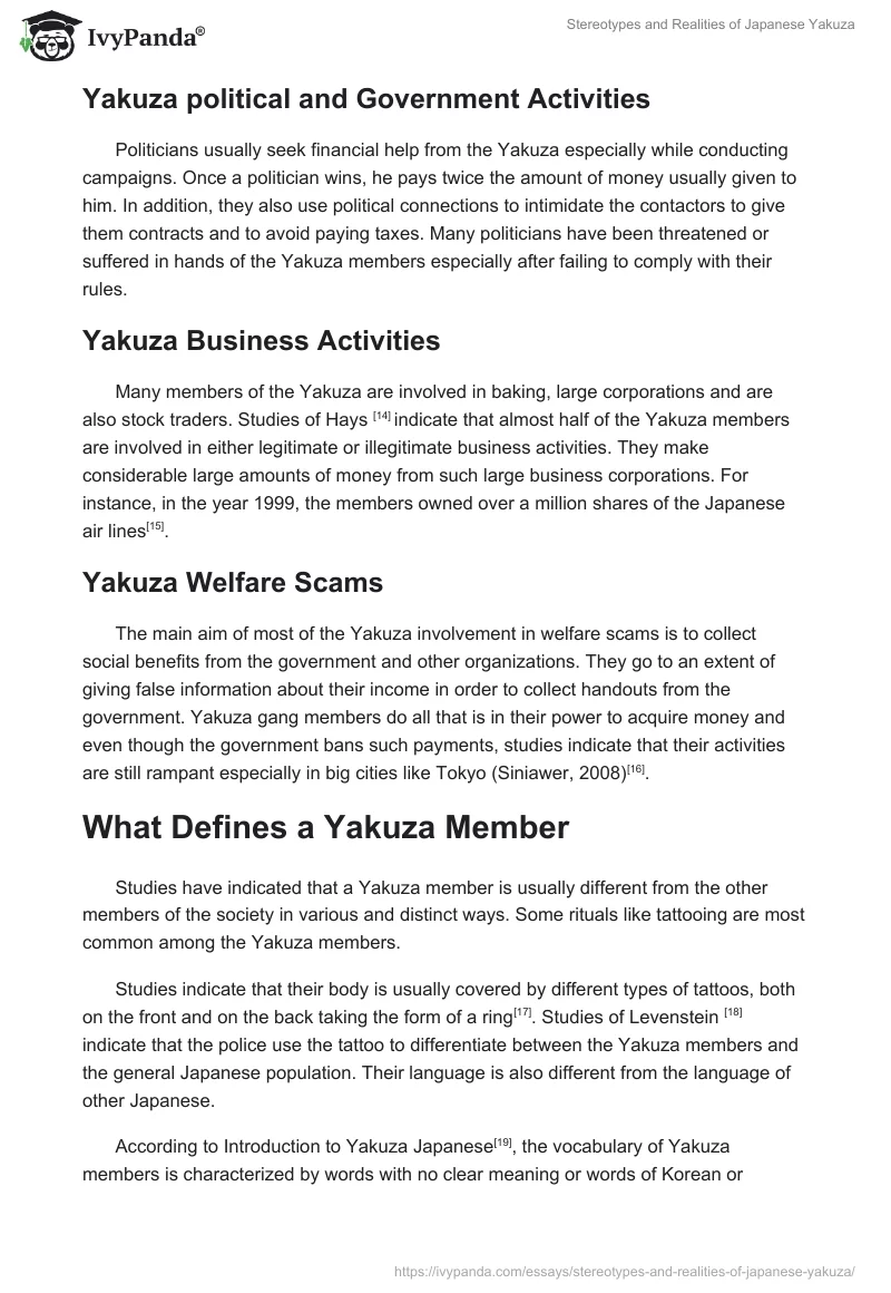 Stereotypes and Realities of Japanese Yakuza. Page 5
