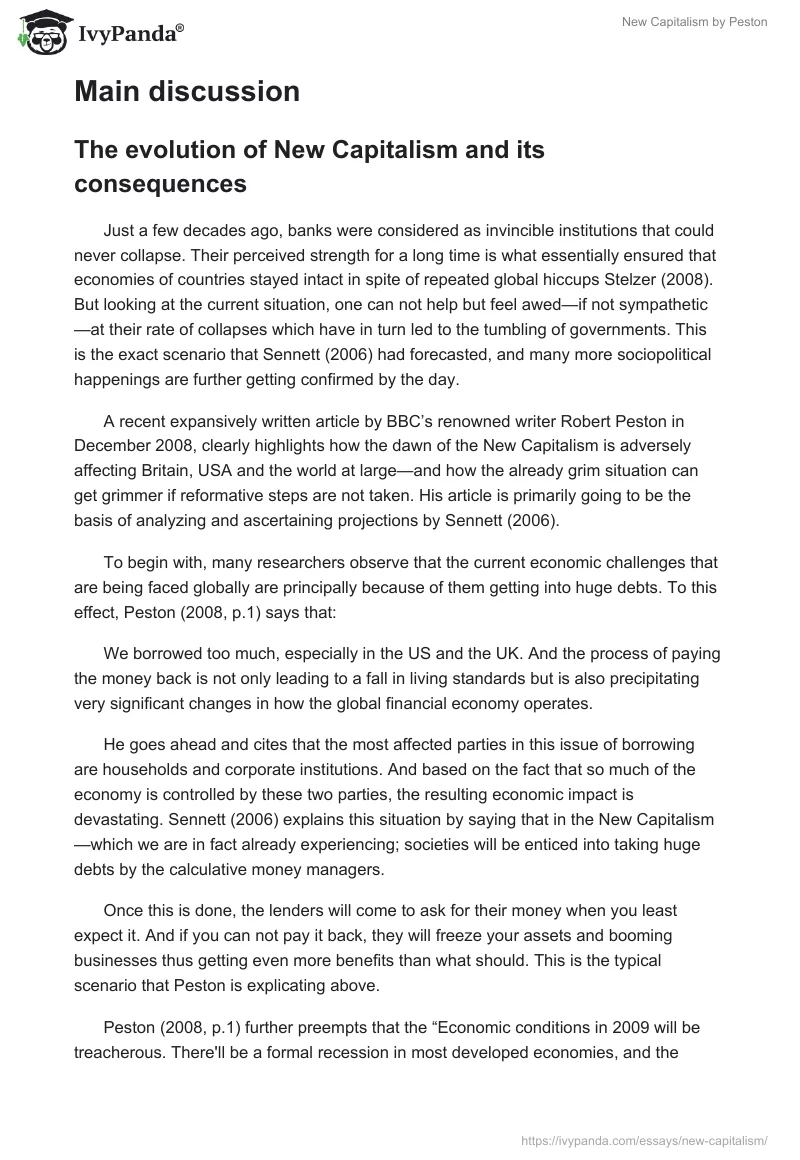 "New Capitalism" by Peston. Page 2