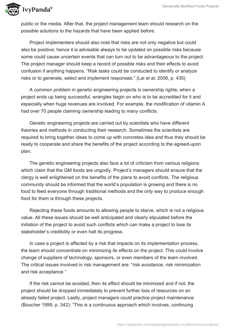 Genetically Modified Foods Projects. Page 5