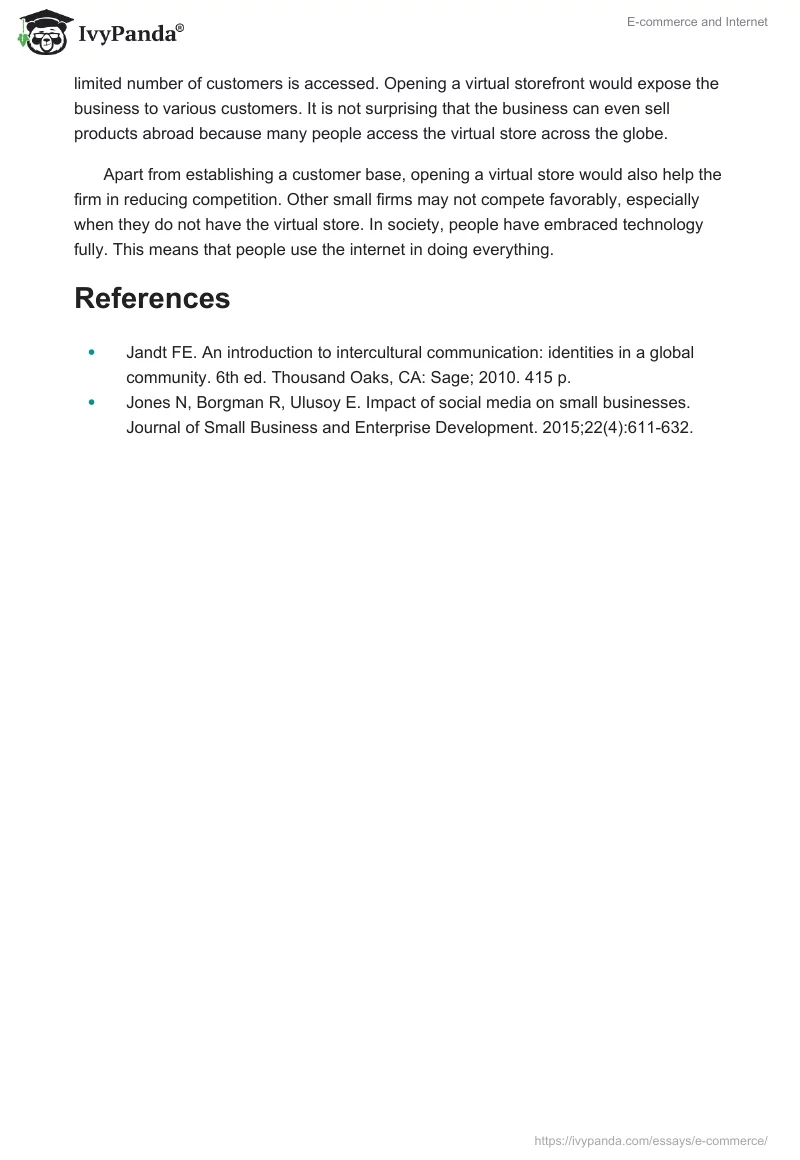 E-Commerce and Internet. Page 3