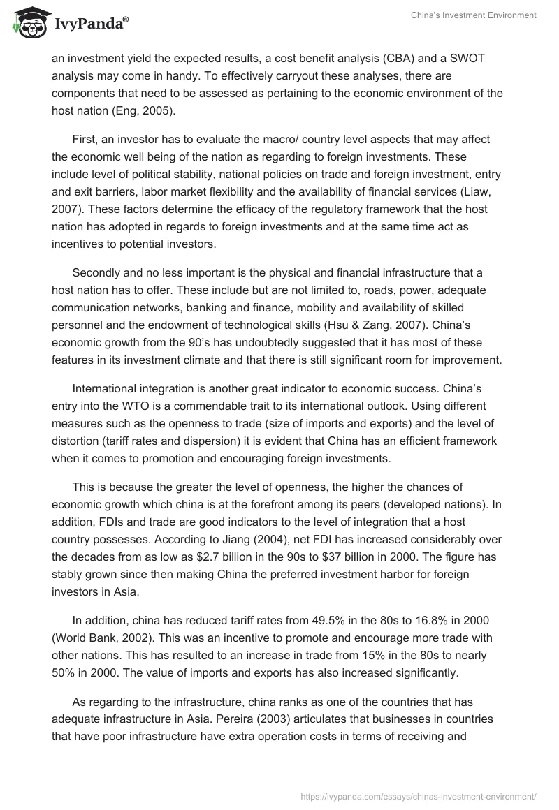 China’s Investment Environment. Page 2