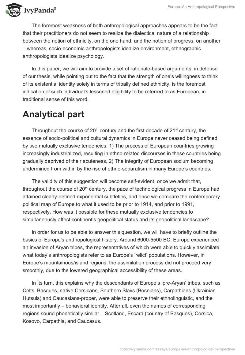 Europe: An Anthropological Perspective. Page 2