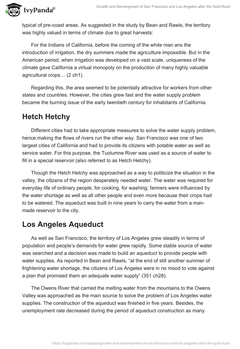 Growth and Development of San Francisco and Los Angeles after the Gold Rush. Page 4