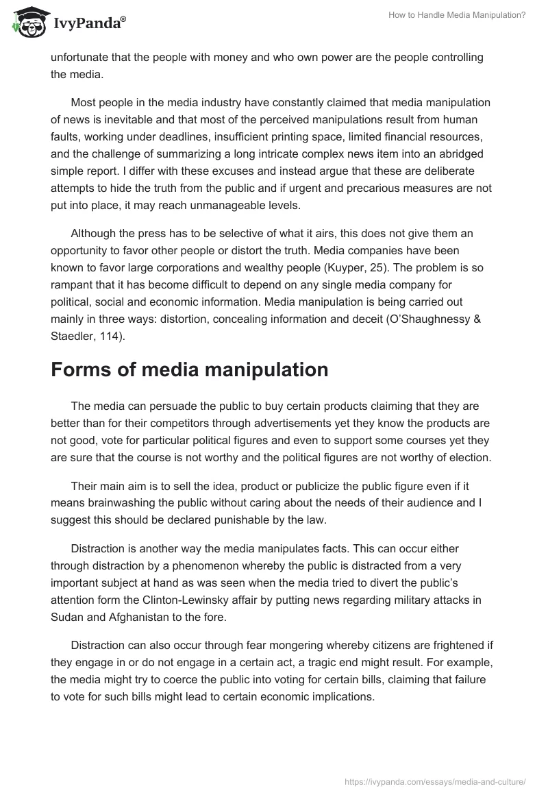 How to Handle Media Manipulation?. Page 2