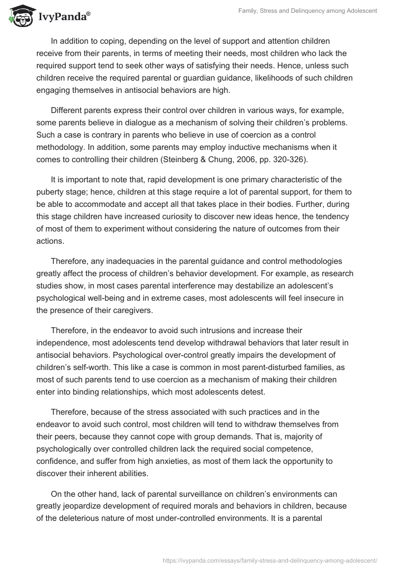 Family, Stress and Delinquency among Adolescent. Page 2