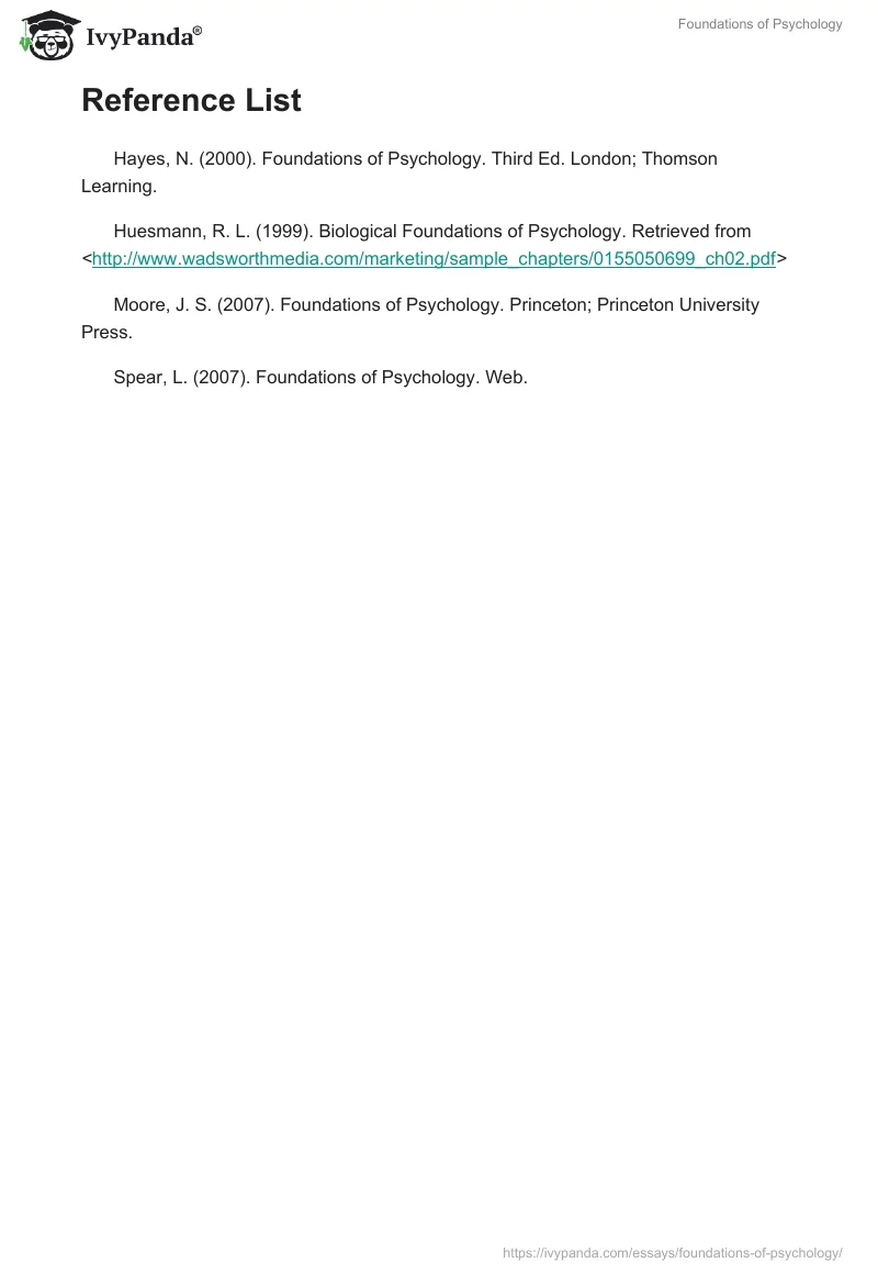 Foundations of Psychology. Page 4