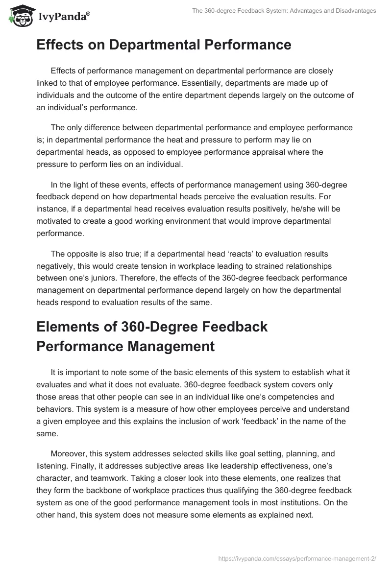 The 360-degree Feedback System: Advantages and Disadvantages . Page 5
