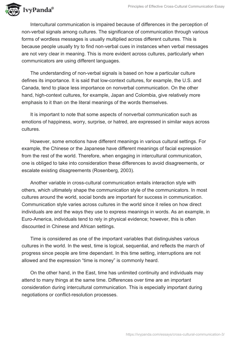 Principles of Effective Cross-Cultural Communication Essay. Page 2
