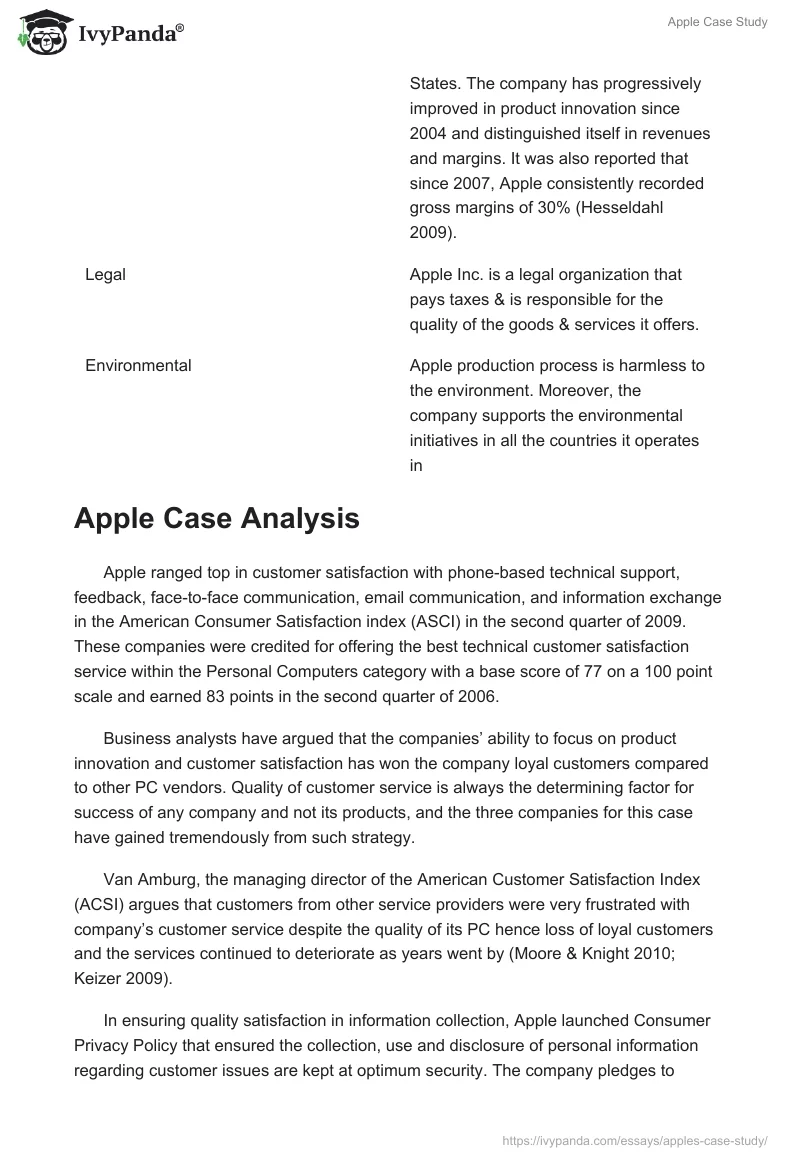 Apple Case Study. Page 3