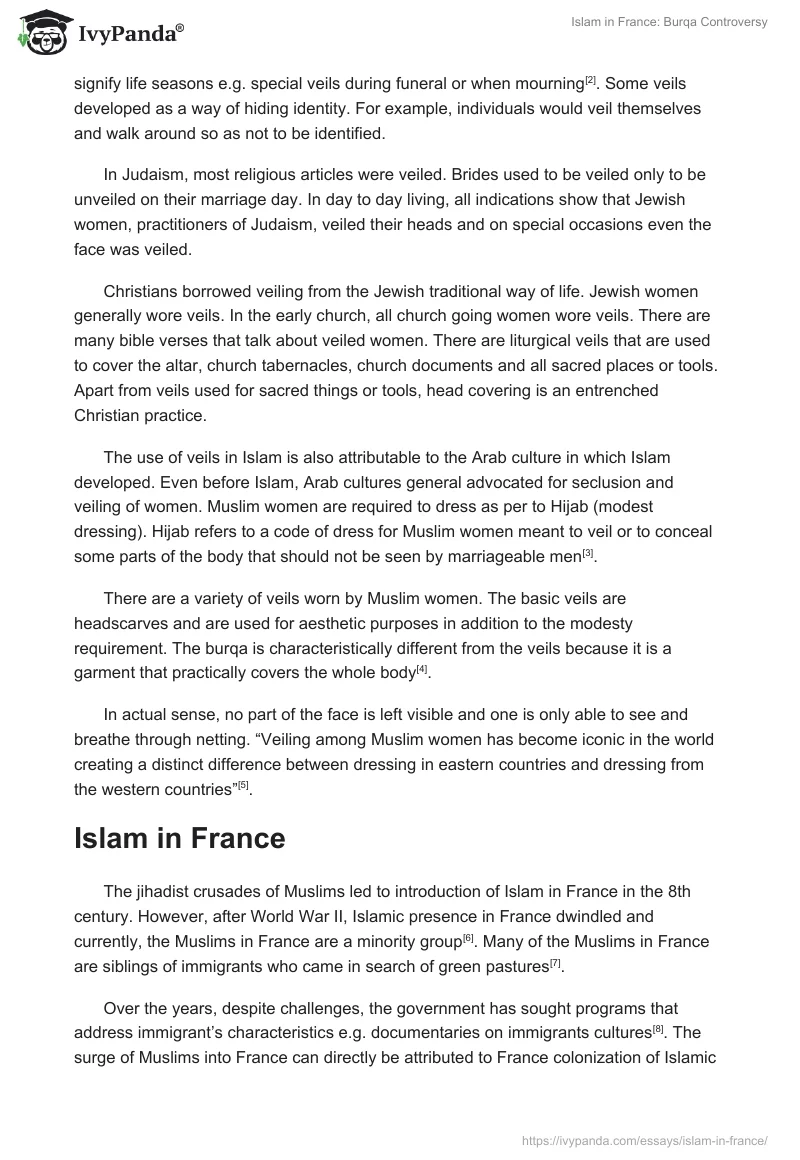 Islam in France: Burqa Controversy. Page 2
