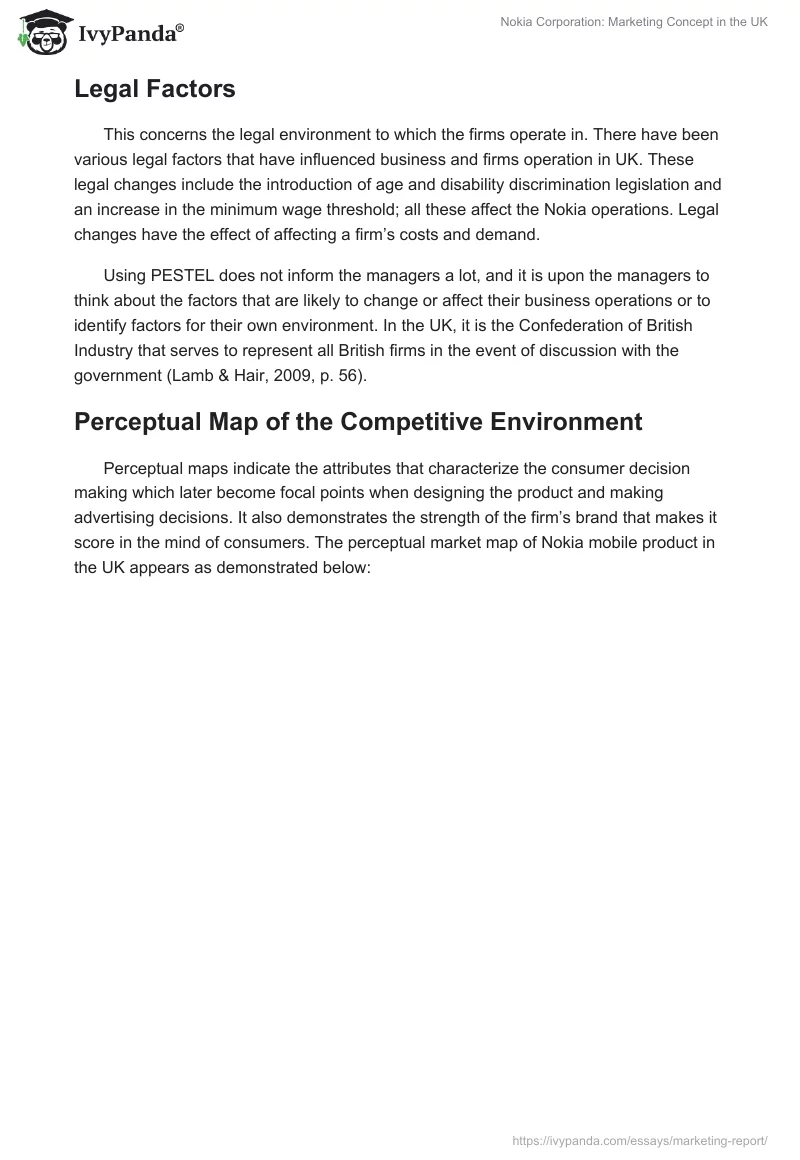 Nokia Corporation: Marketing Concept in the UK. Page 5