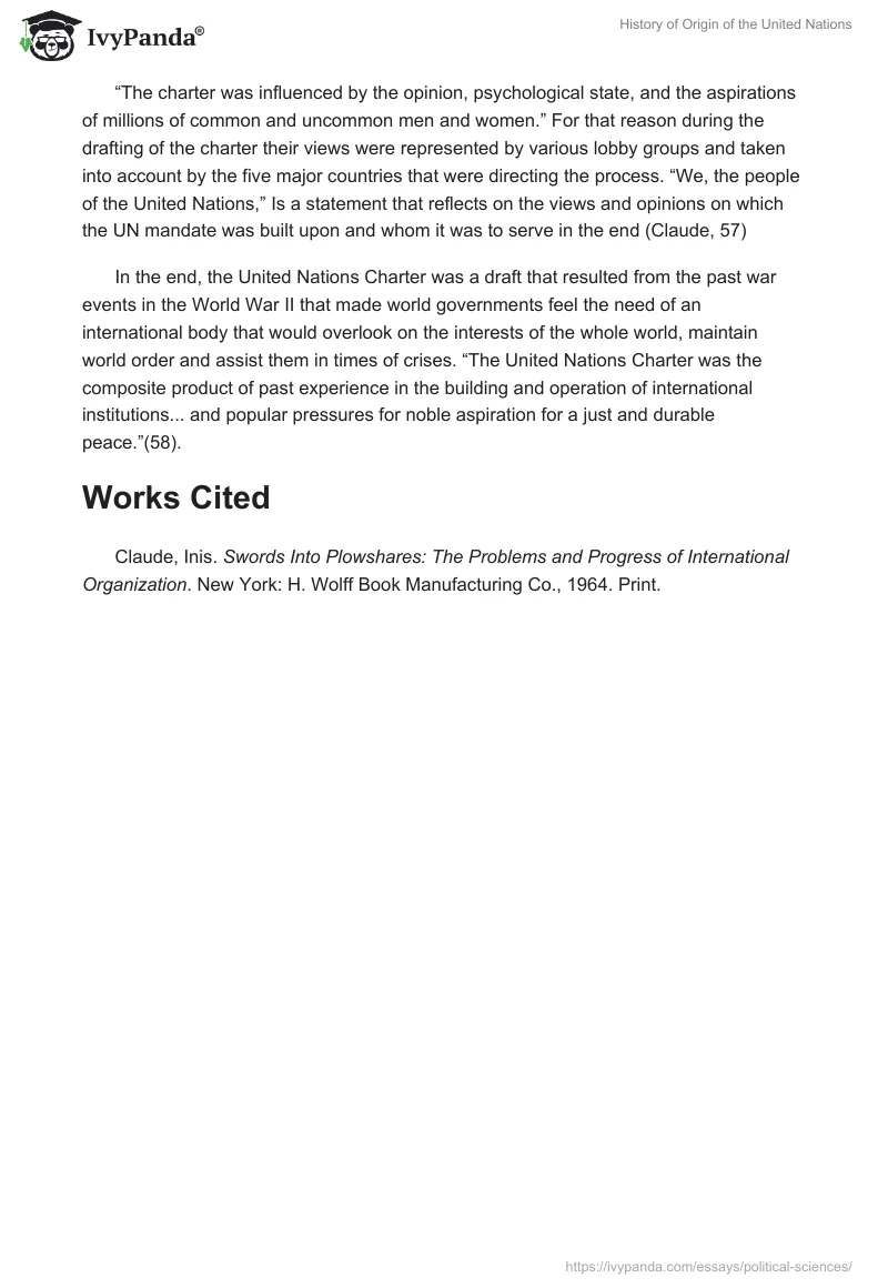 History of Origin of the United Nations. Page 3