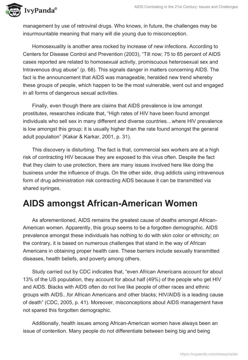 AIDS Combating in the 21st Century: Issues and Challenges. Page 3