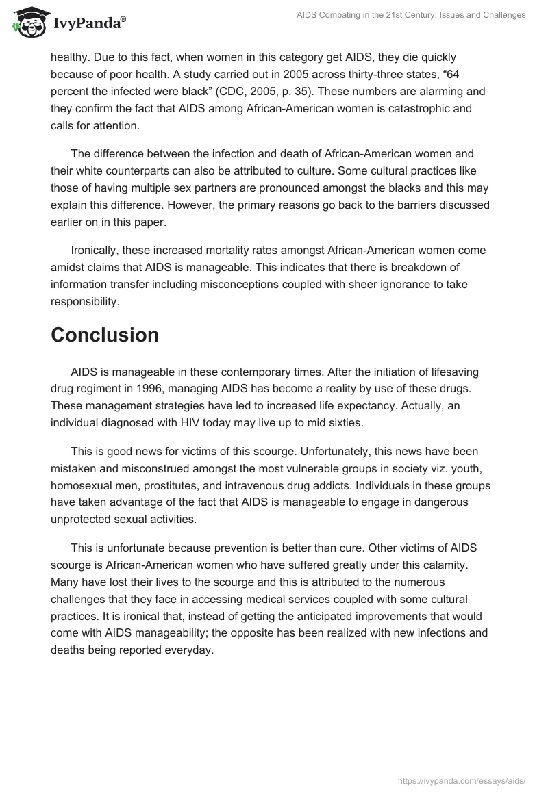AIDS Combating in the 21st Century: Issues and Challenges. Page 4