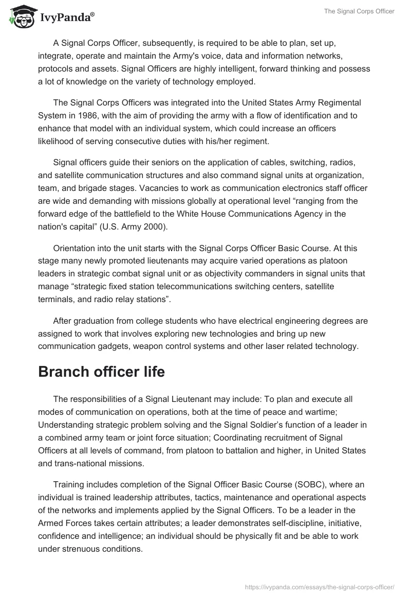 The Signal Corps Officer. Page 2