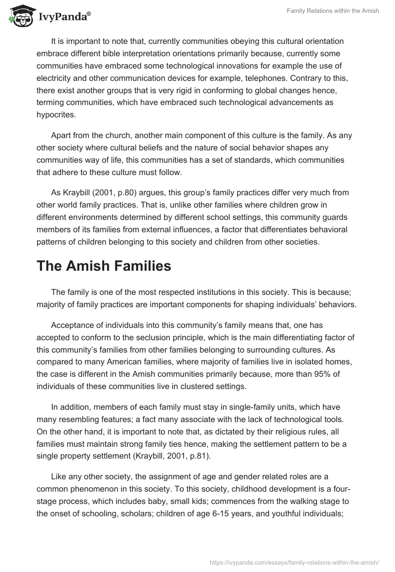 Family Relations within the Amish. Page 3