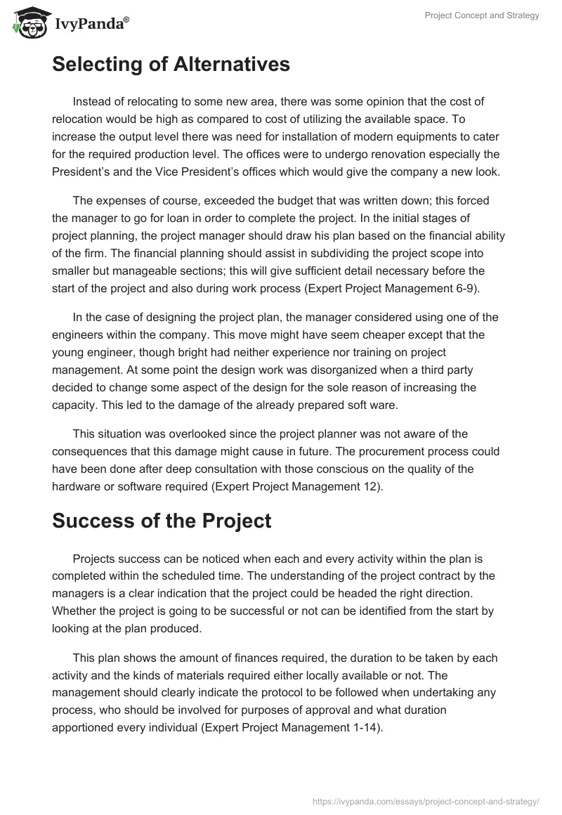 Project Concept and Strategy. Page 3