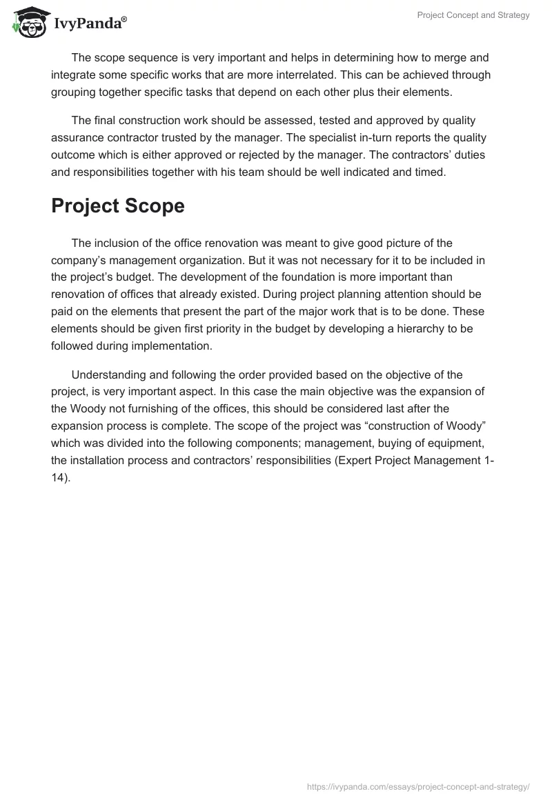 Project Concept and Strategy. Page 4