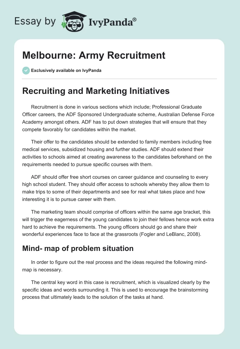 Melbourne: Army Recruitment. Page 1