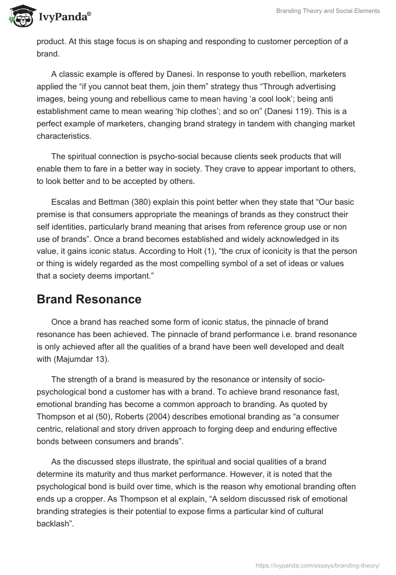 Branding Theory and Social Elements. Page 4