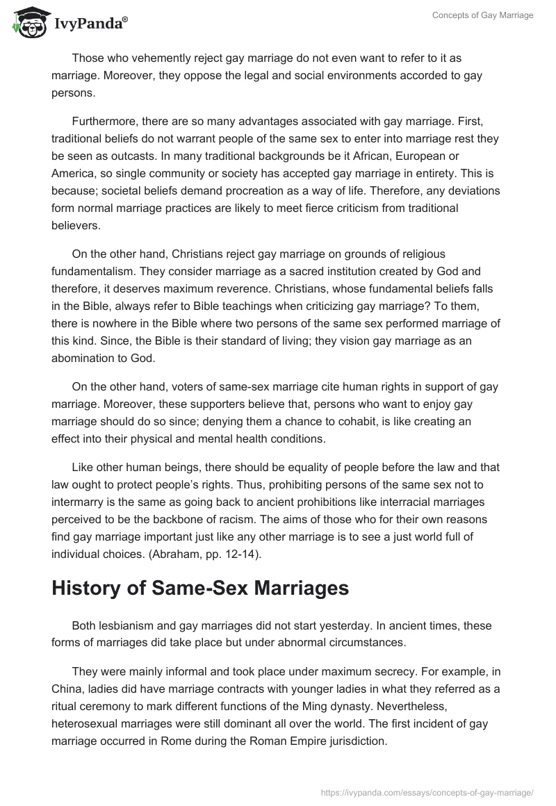 Concepts of Gay Marriage. Page 2