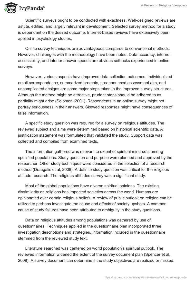 A Review on Religious Viewpoints. Page 2