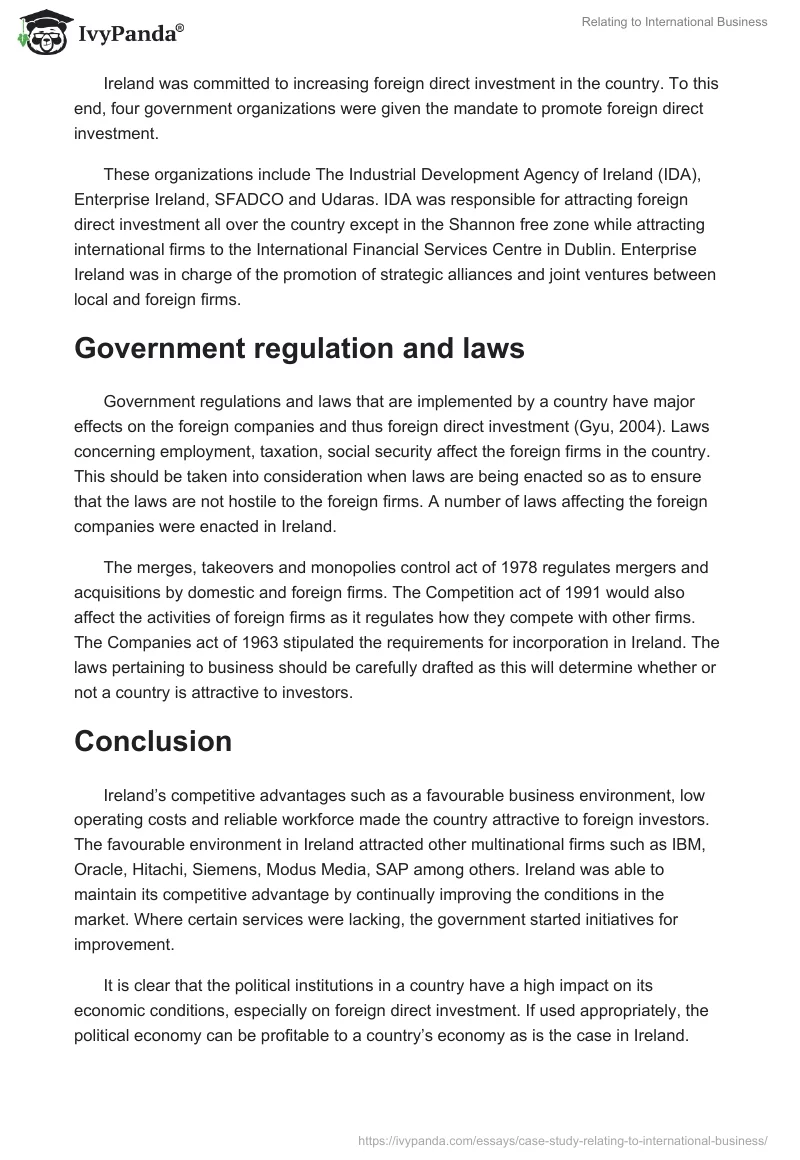 Relating to International Business. Page 4