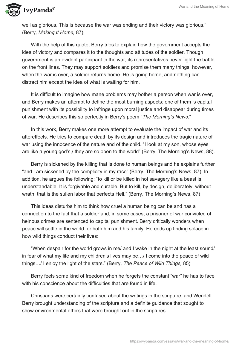 War and the Meaning of Home. Page 4