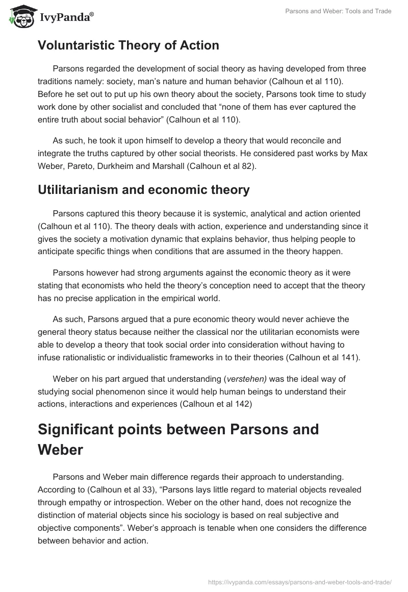 Parsons and Weber: Tools and Trade. Page 2