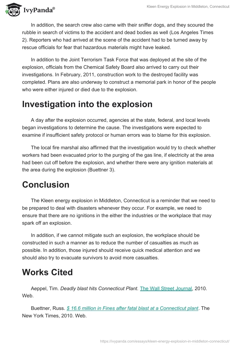 Kleen Energy Explosion in Middleton, Connecticut. Page 2
