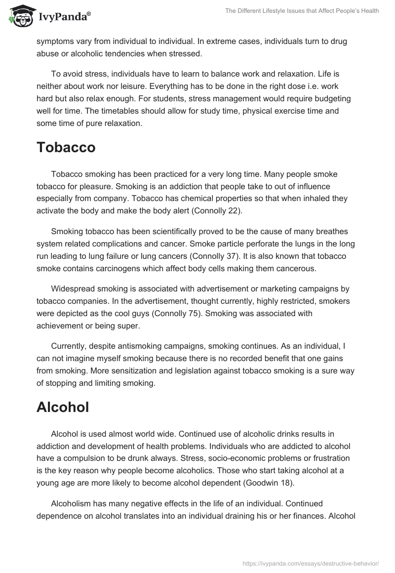 The Different Lifestyle Issues that Affect People’s Health. Page 2