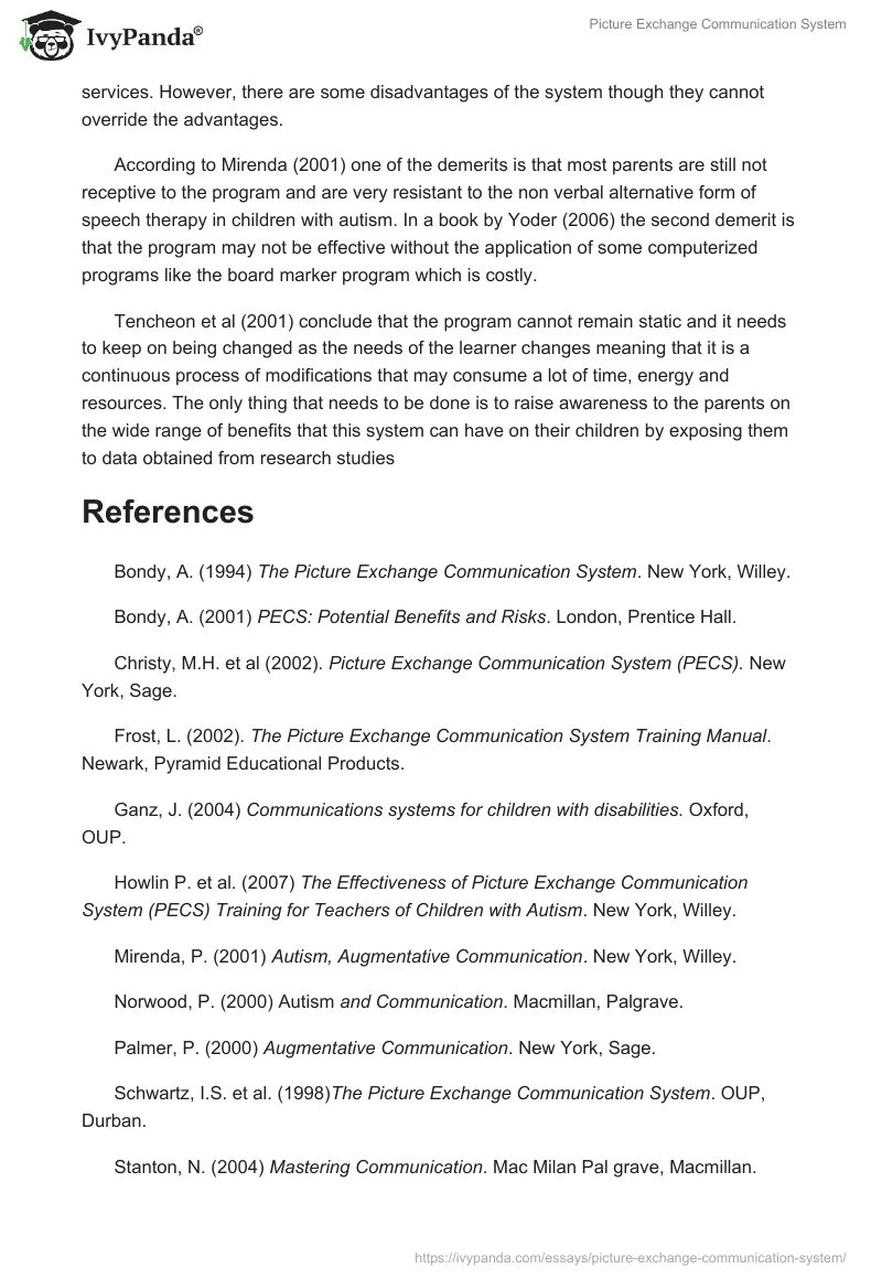 Picture Exchange Communication System. Page 5