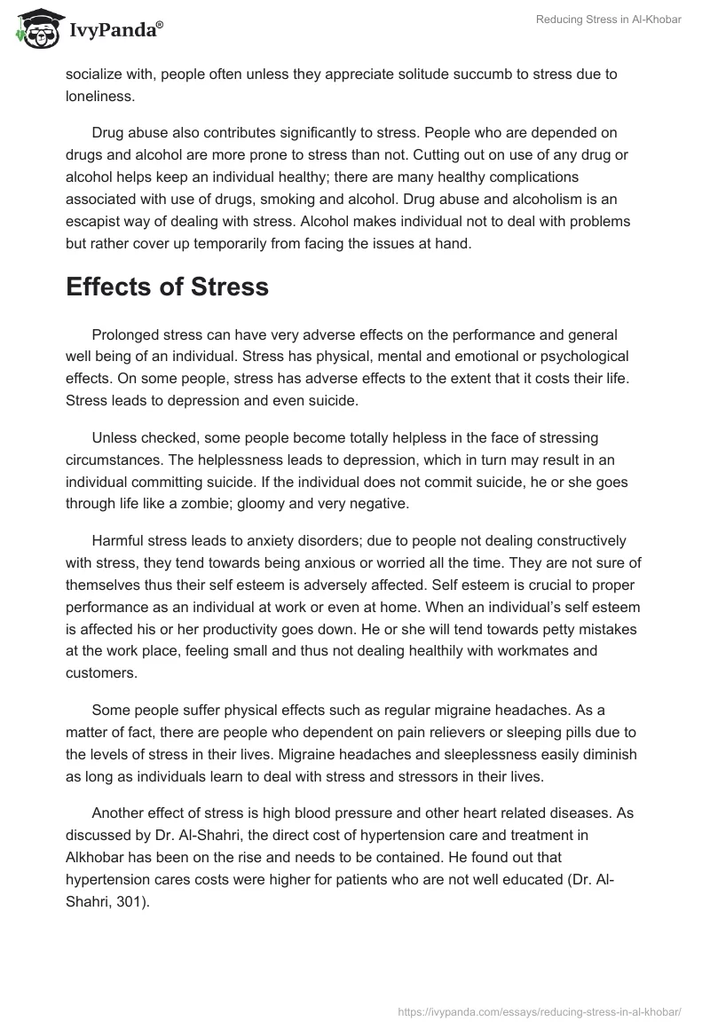 Reducing Stress in Al-Khobar. Page 3