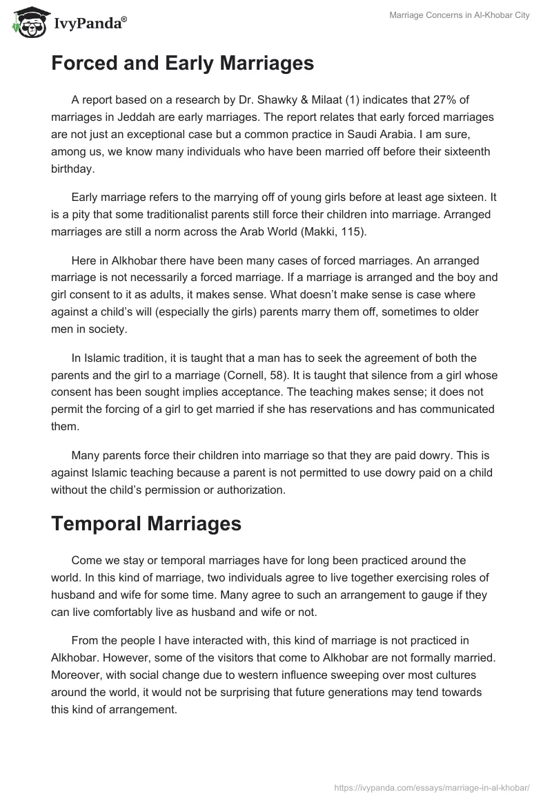 Marriage Concerns in Al-Khobar City. Page 5