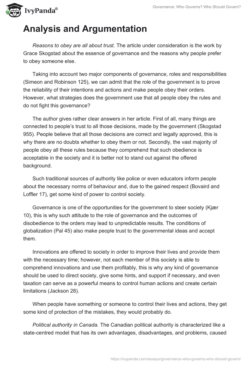 Governance: Who Governs? Who Should Govern?. Page 4