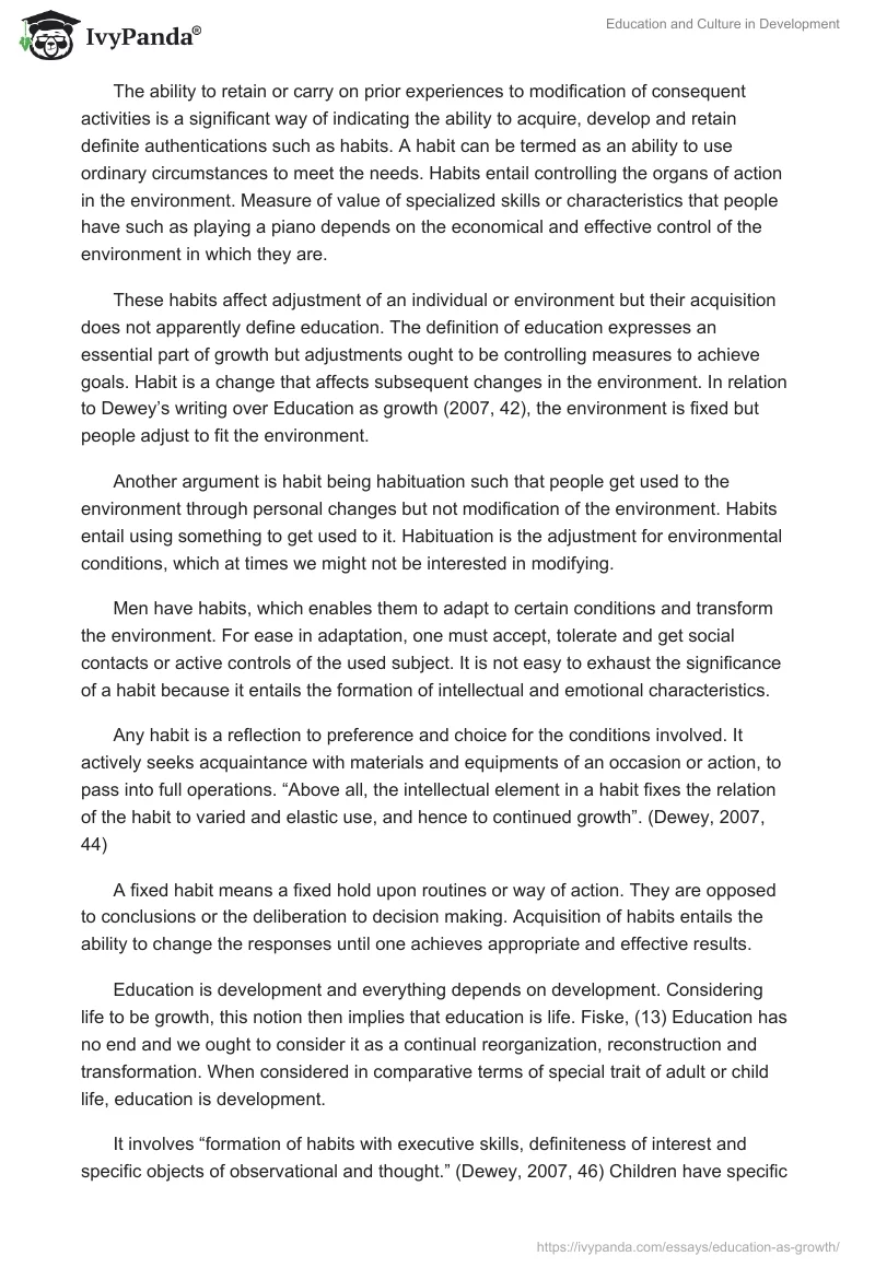 Education and Culture in Development. Page 5