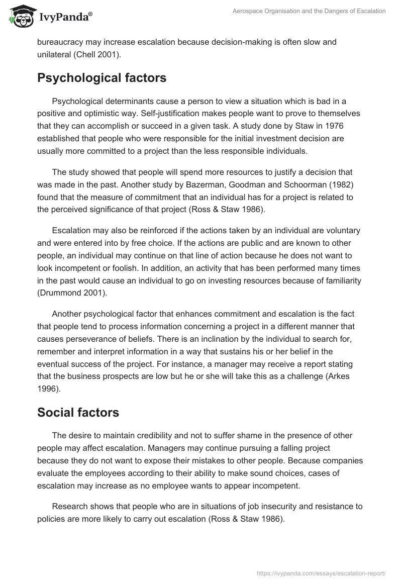 Aerospace Organisation and the Dangers of Escalation. Page 3