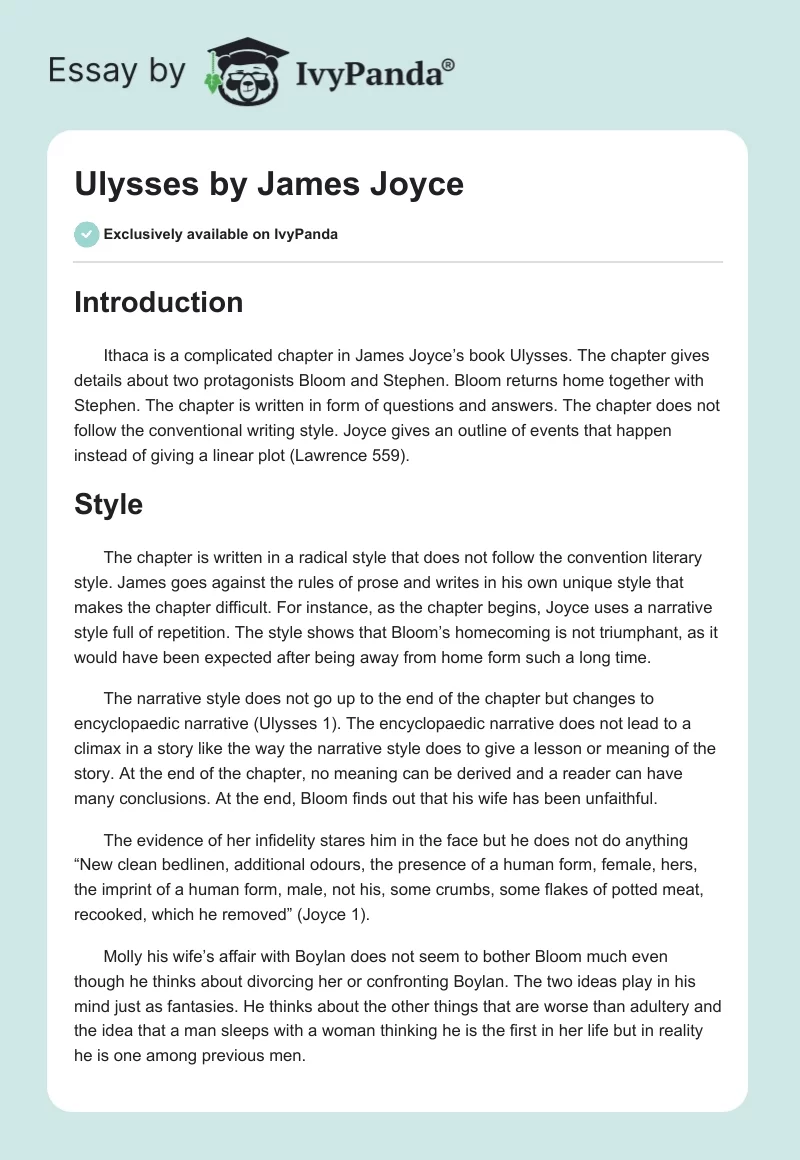 Ulysses by James Joyce. Page 1