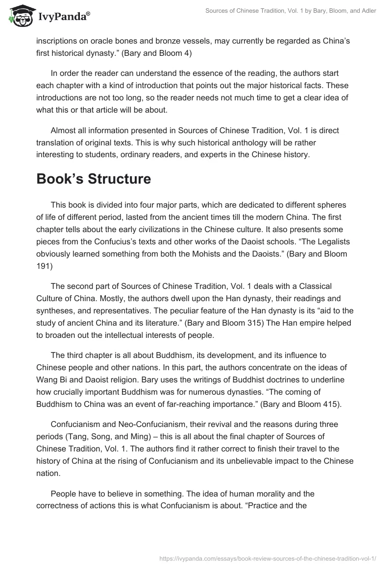 "Sources of Chinese Tradition, Vol. 1" by Bary, Bloom, and Adler. Page 2