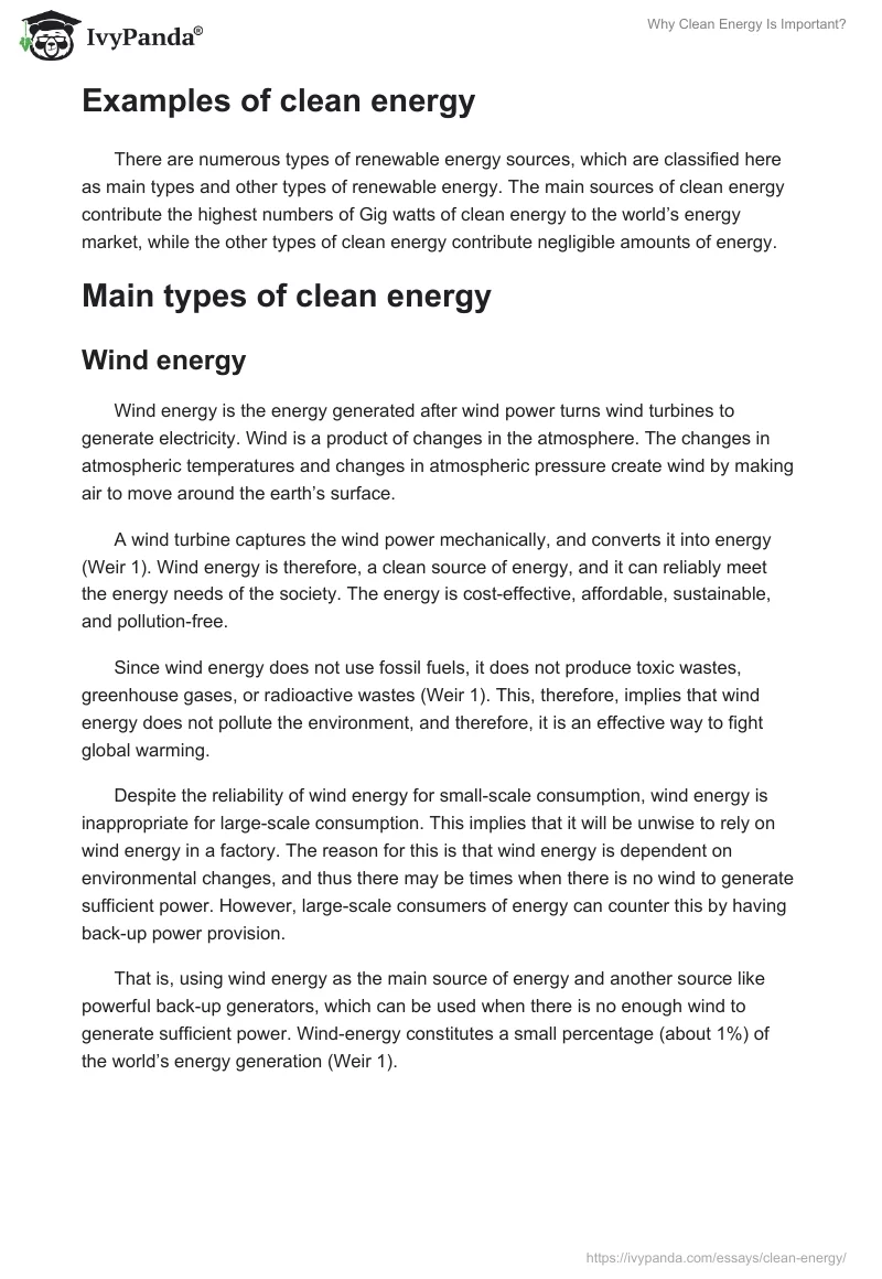 Why Clean Energy Is Important?. Page 3