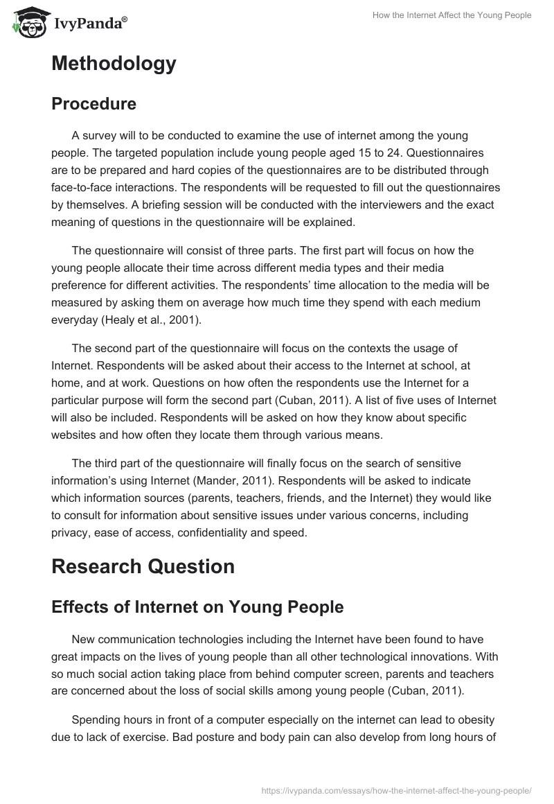 How the Internet Affect the Young People. Page 2