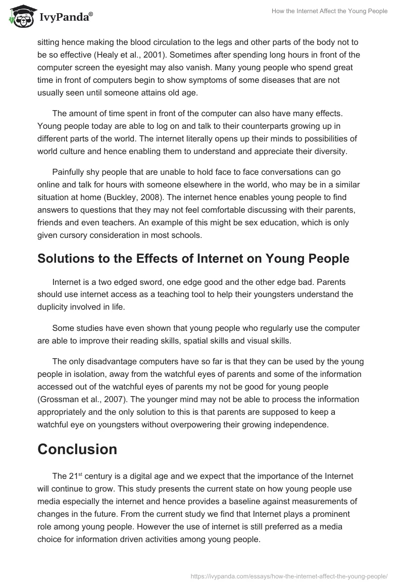 How the Internet Affect the Young People. Page 3