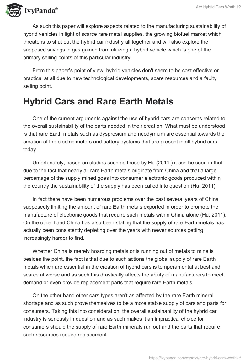 Are Hybrid Cars Worth It?. Page 3