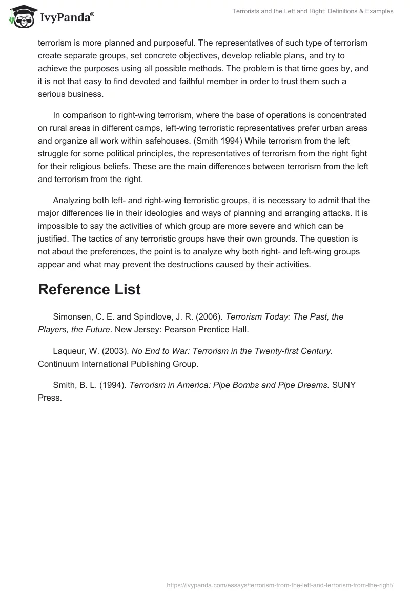 Terrorists and the Left and Right: Definitions & Examples. Page 2